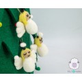 8cm White Felt Angel with Halo