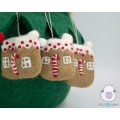 7x6cm Felt Gingerbread House