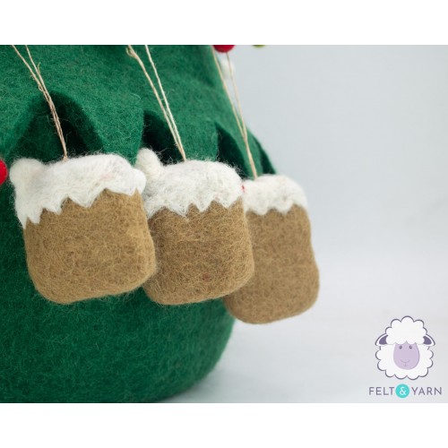 7x6cm Felt Gingerbread House