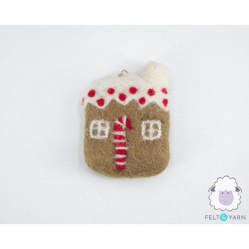 7x6cm Felt Gingerbread House