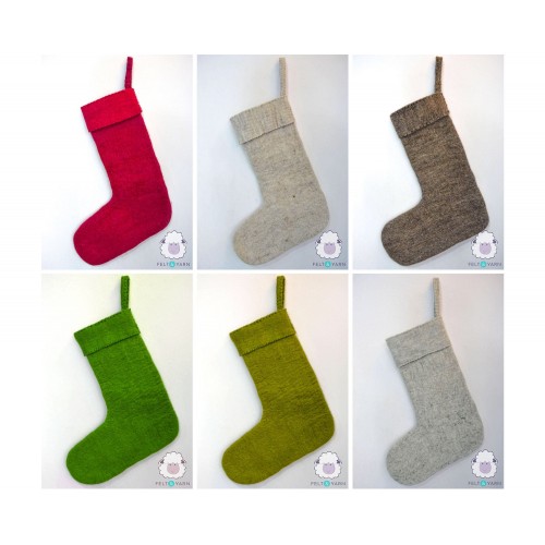 Large Christmas Stockings for Family -Felt & Yarn