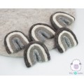 Grey Felt Rainbows for Decoration - Felt & Yarn Grey Felt Rainbows for Decoration - Felt & Yarn