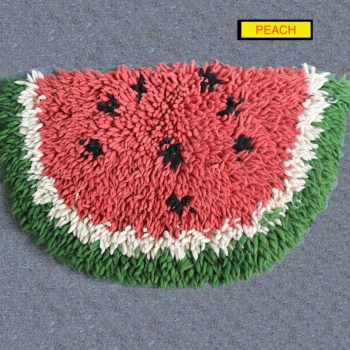 Half-watermelon Felt Shag Rug