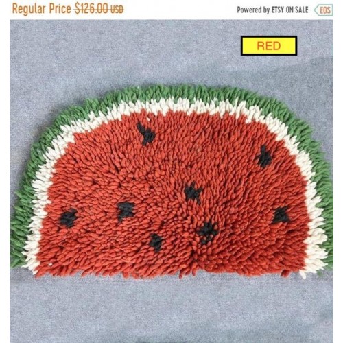 Half-watermelon Felt Shag Rug