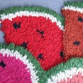 Half-watermelon Felt Shag Rug
