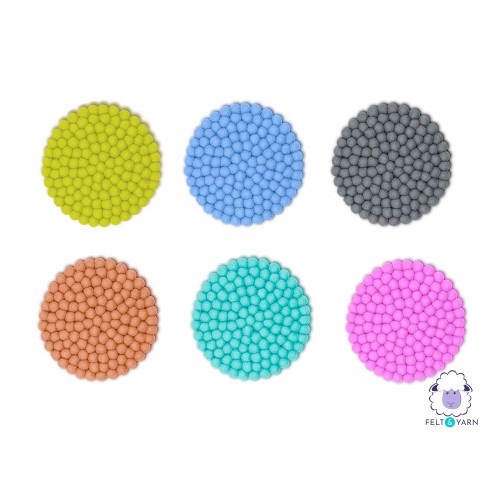 Colorful & Comfortable [ Felt Ball Seat Pad ]-Felt & Yarn