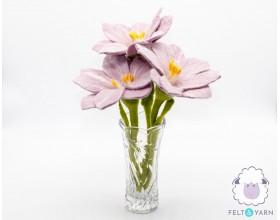 Felt Pink Petals Flower for Home Decoration - Felt & Yarn