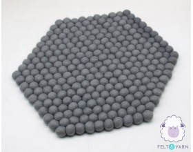 4 Pcs Gray Felt Ball Chair Pad [100% Pure Wool]-Felt & Yarn