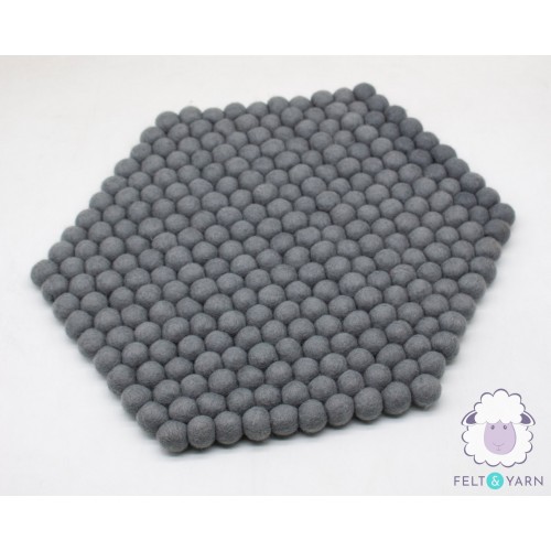 4 Pcs Gray Felt Ball Chair Pad [100% Pure Wool]-Felt & Yarn