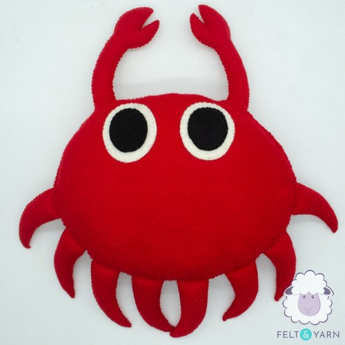 Cute Crab Felt Pillow
