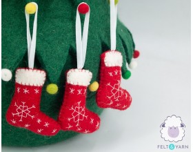 Felted Christmas Stocking for Home Décor - Felt & Yarn