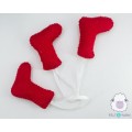 Felt Red Stocking with Snowflake Design
