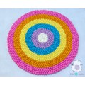 Six-color Layered Rainbow Felt Ball Rug