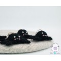 2cm Cheeky Felt Black Spider