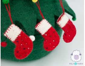 6cm Red Mini Felt Christmas...