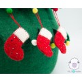 6cm Red Mini Felt Christmas Socks Ornament