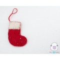 6cm Red Mini Felt Christmas Socks Ornament