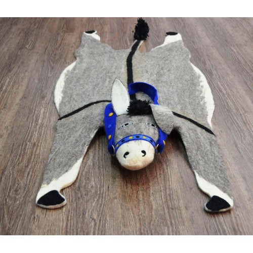 Gray Donkey Felt Sheet Mat