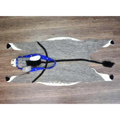 Gray Donkey Felt Sheet Mat