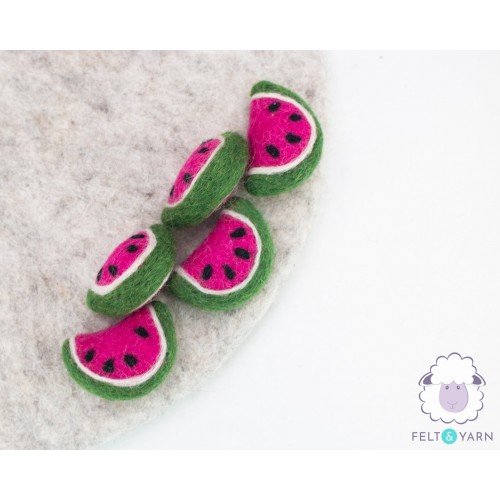 6cm Felt Watermelon Slice