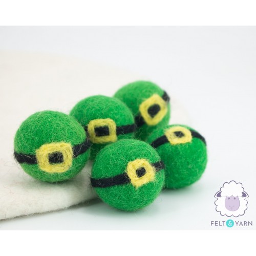 3cm Multicolor Felt Ball with Buckle