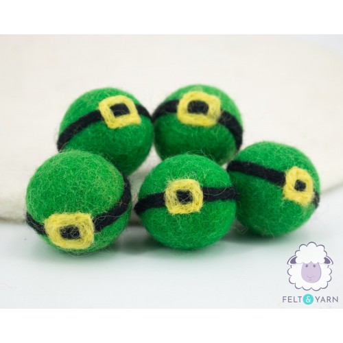 3cm Multicolor Felt Ball with Buckle