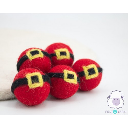 3cm Multicolor Felt Ball with Buckle