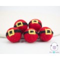 3cm Multicolor Felt Ball with Buckle