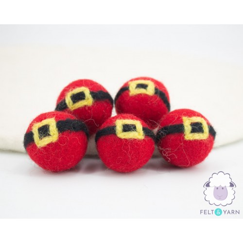 3cm Multicolor Felt Ball with Buckle