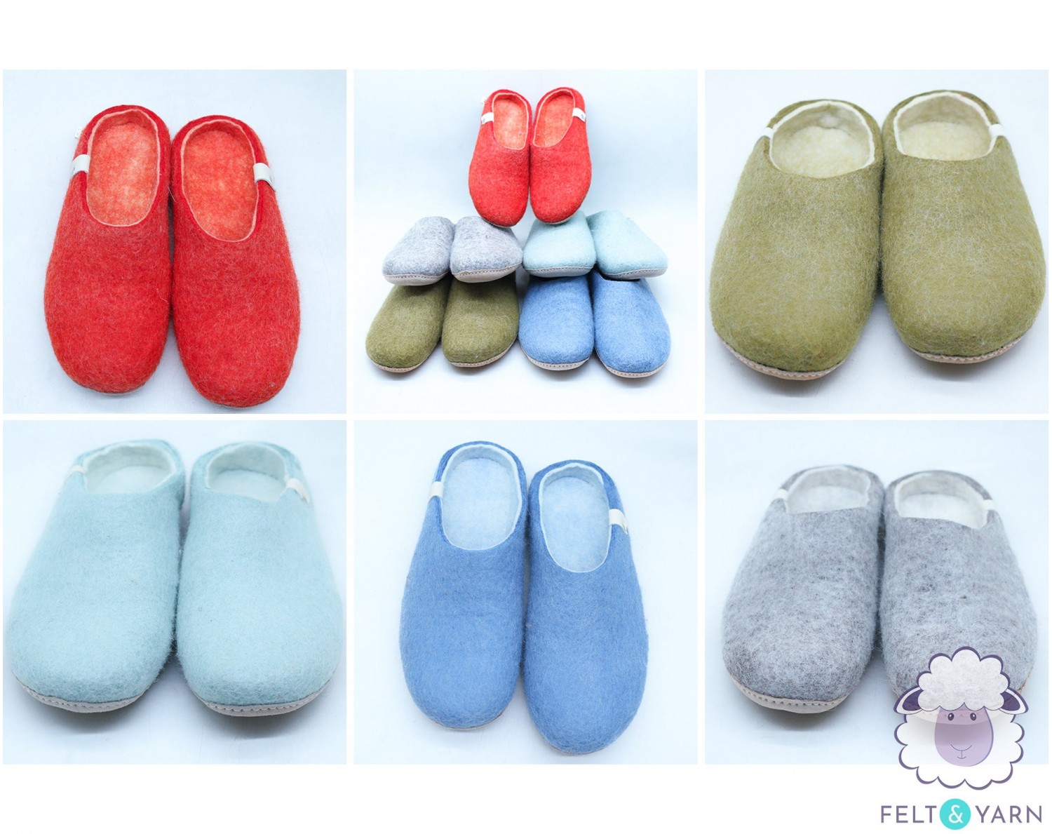 men's wool felt slippers