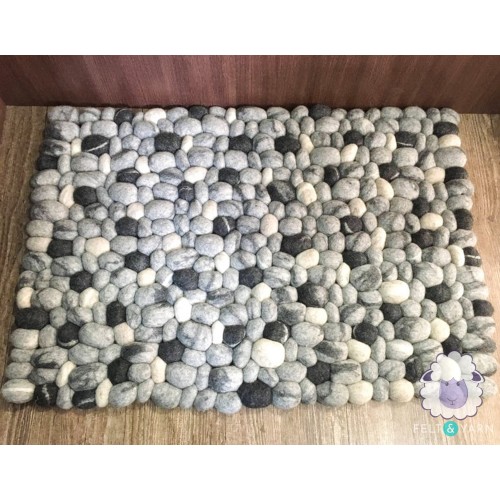 Black and Gray Pebble Rug