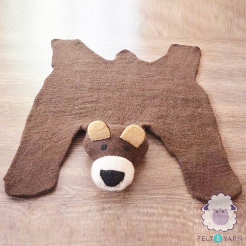 Brown Bear Felt Mat