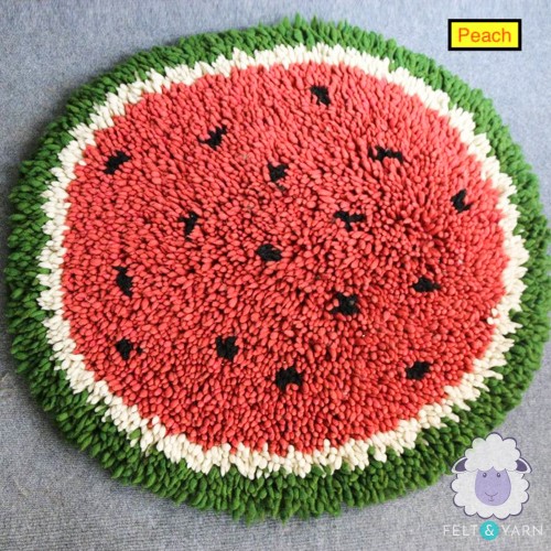 Full Watermelon Felt Shag Rug