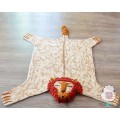 Wonderful Lion Felt Sheet Rug for Children Room- Felt & Yarn