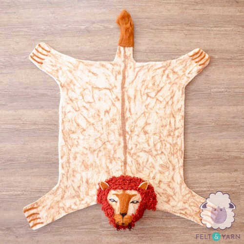 Lion Felt Sheet Rug