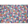 Five Color Felt Ball Rug