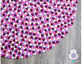 Multicolor Cheap Felt Ball Rug for Home - Felt & Yarn