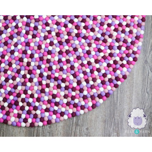 Multicolor Cheap Felt Ball Rug for Home - Felt & Yarn