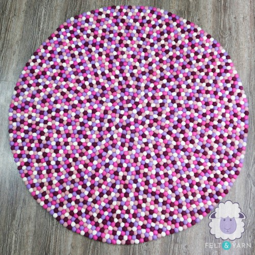 Multicolor Felt Ball Rug