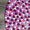 Multicolor Felt Ball Rug