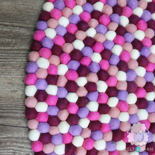 Multicolor Felt Ball Rug