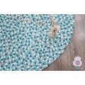 Bluish Grey Round Felt Ball Rug