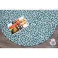 Bluish Grey Round Felt Ball Rug