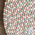 Pastel Color Felt Ball Rug