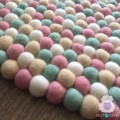 Pastel Color Felt Ball Rug