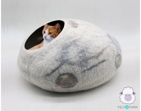 Marble Design Felt Cat House