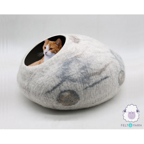 Marble Design Felt Cat House