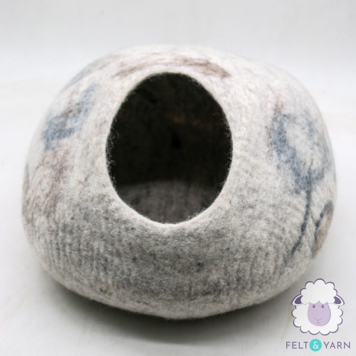 Marble Design Felt Cat House