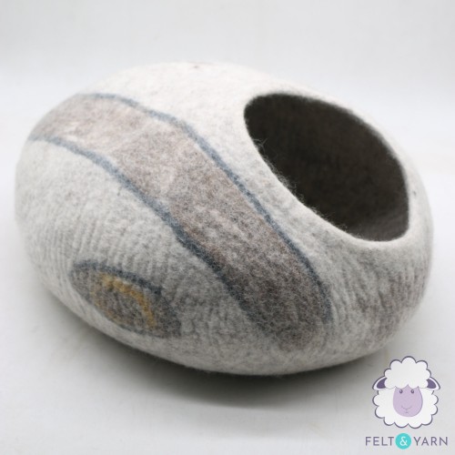 Marble Design Felt Cat House