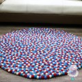 Four Color Felt Ball Rug